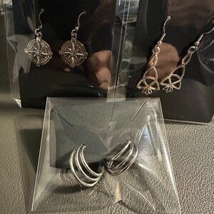 Bundle of 3 pair of Silver Earrings - NWOT